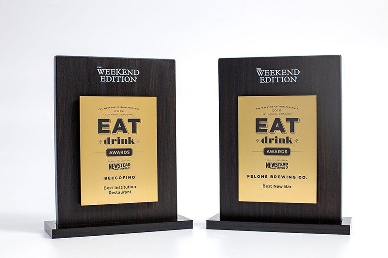 TWE Eat Drink Award Trophies