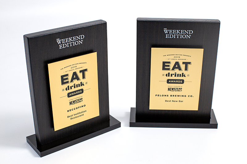 TWE Eat Drink Award Trophies