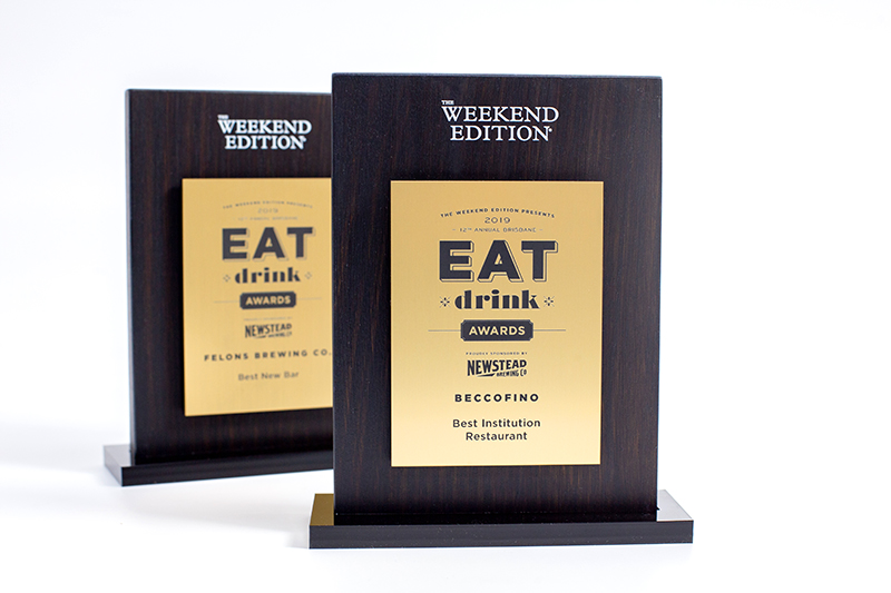 TWE Eat Drink Award Trophies